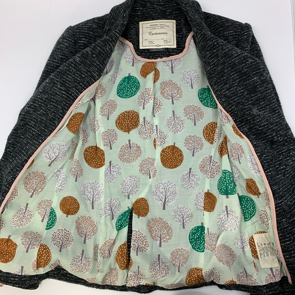 Cartonnier Anthropologie Black Blazer Jacket Small - Picture 5 of 9